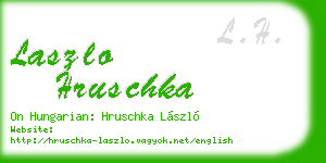 laszlo hruschka business card