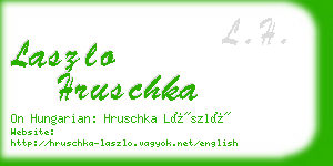 laszlo hruschka business card